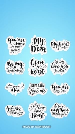 Love Quotes Stickers by Kapboom(圖2)-速報App