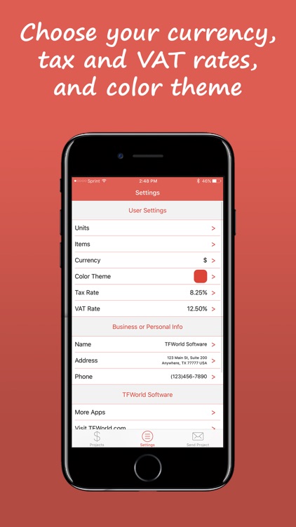 ProjectCalc - project bids, estimates, invoices