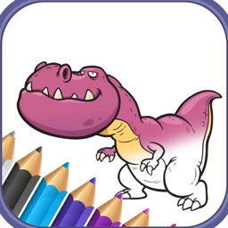 Dinosaur T Rex coloring book for kids
