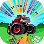 Coloring page- monster truck for kids