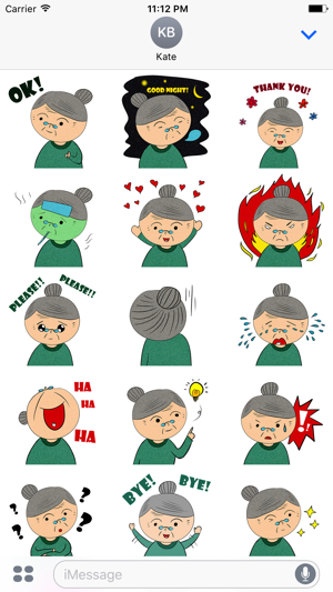 Animated ANGRy Old LADy Stickers