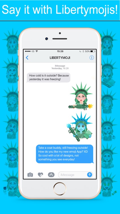 LibertyMoji - The Statue of Liberty emoji app