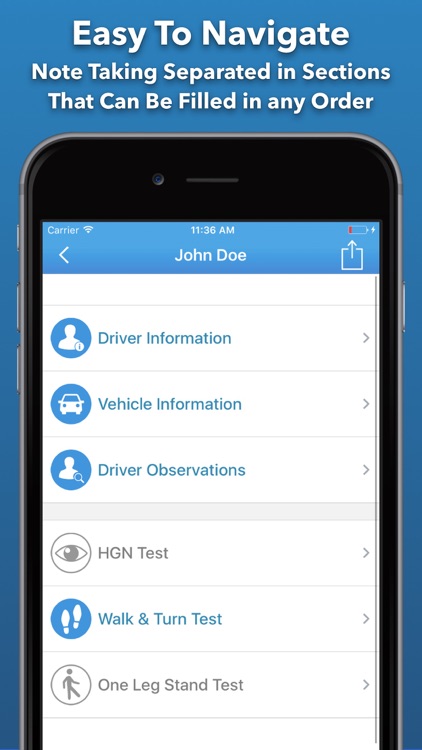 SFST Report - DUI Test Notes for Law Enforcement