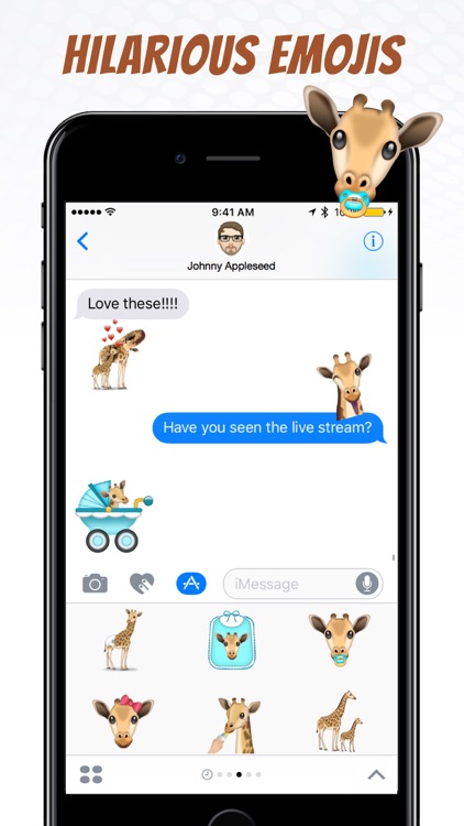 GiraffeMoji by Moji Stickers screenshot-3