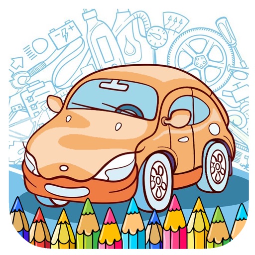 Free Toddlers Coloring Book Game Cars Version Icon