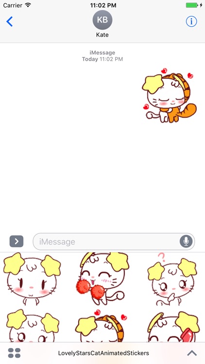 Lovely Stars Cat - Animated Stickers