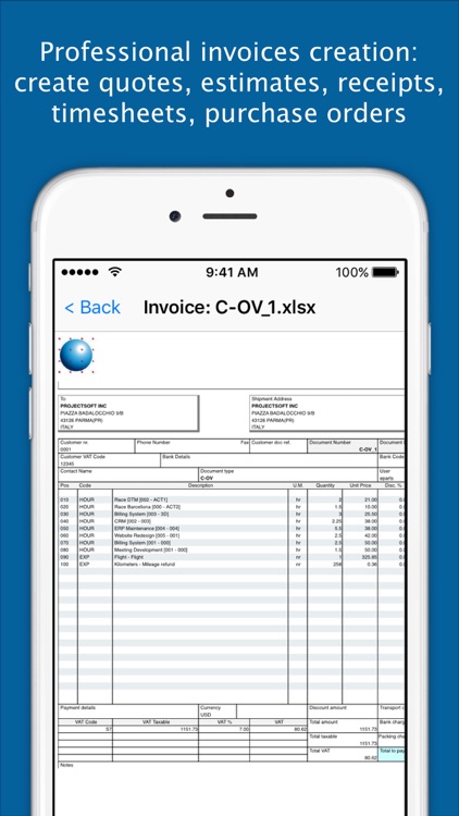 Hours, Time Tracker, Expenses & Invoice Maker