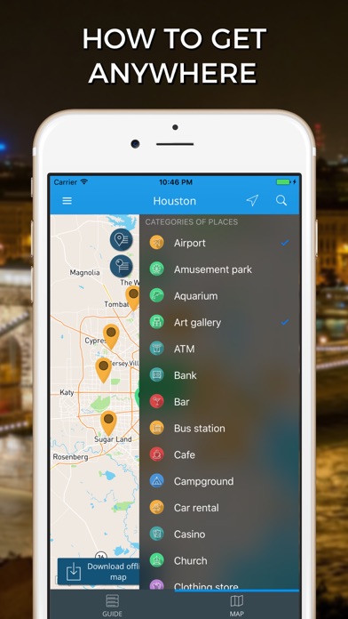 Houston Travel Guide with Offline Street Map screenshot 3