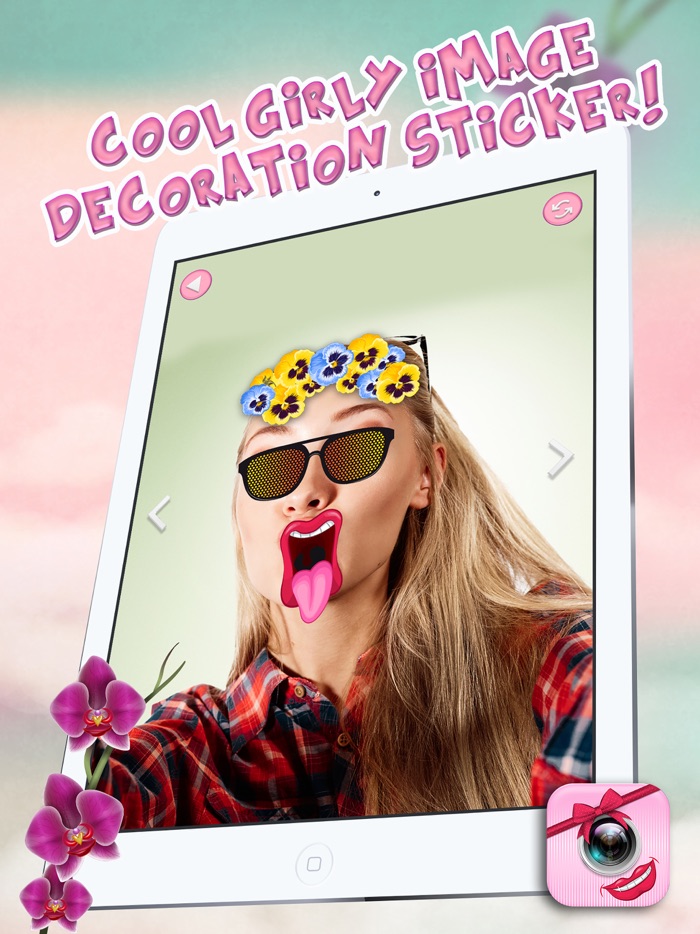 照片贴纸为女孩