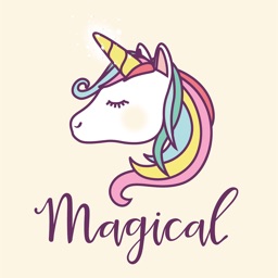 Pastel UNICORN Words Stickers