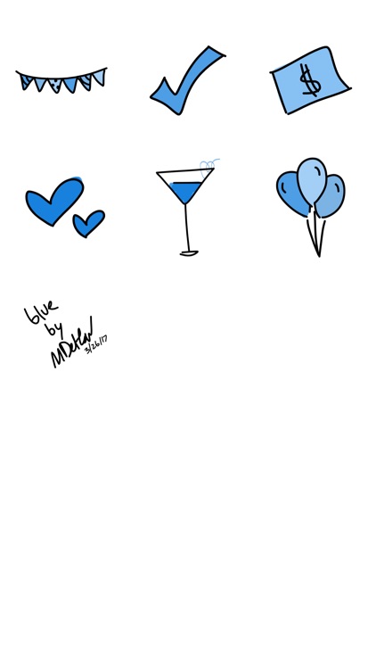 Blue sticker, cute baby love stickers for iMessage