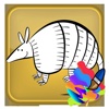 Paint Book For Kid Armadillo
