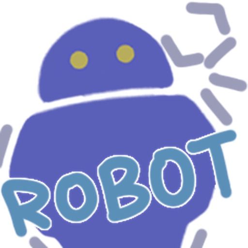 Blue Robot Stickers
