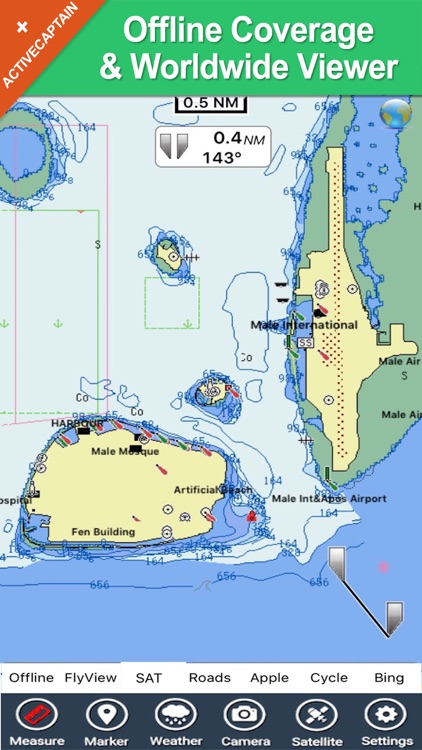 Maldives offline charts GPS map Navigator