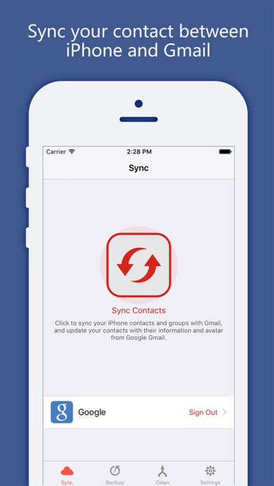 Contacts Sync with Google Account Pro screenshot 1