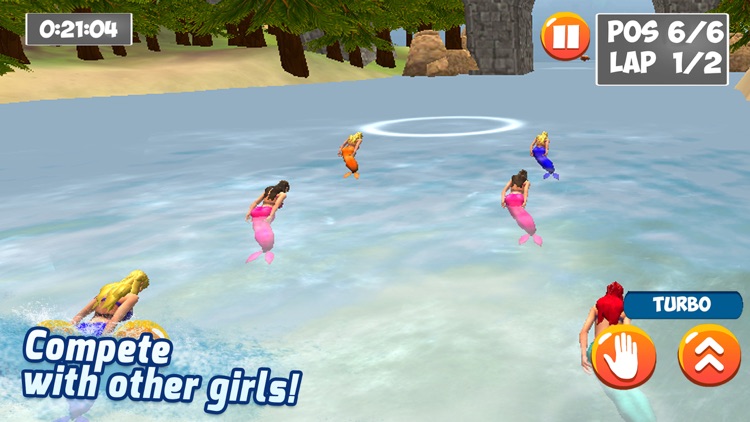 Underwater Mermaid Swimming Race Full screenshot-3