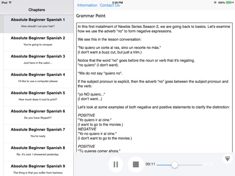 Intro to Spanish Language and Culture for iPad screenshot 4