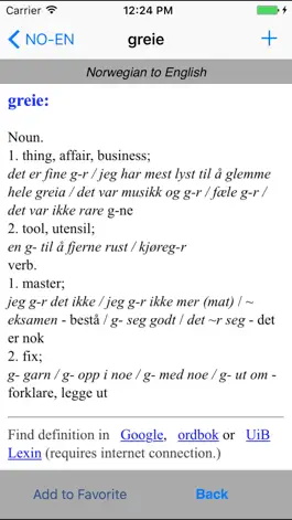 Game screenshot Norwegian-English Dictionary apk