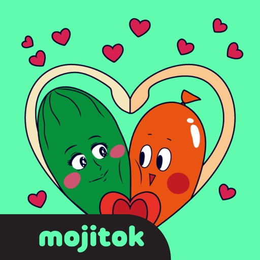 Cucumber&Sausage Couples Stickers