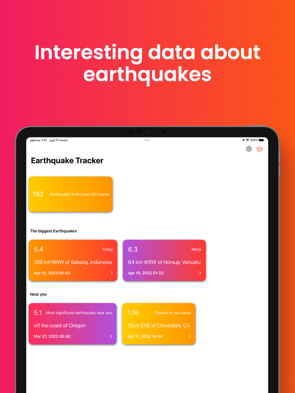 Earthquake Tracker - Alert screenshot 2