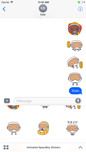 Animated SpaceBoy Stickers For iMessage(圖4)-速報App