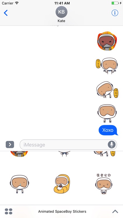 Animated SpaceBoy Stickers For iMessage screenshot-3