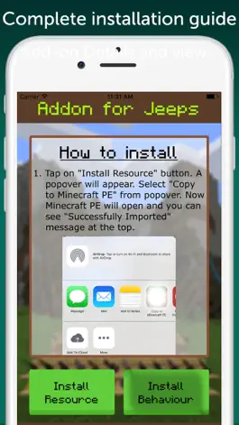 Game screenshot AddOn for Jeeps for Minecraft PE mod apk