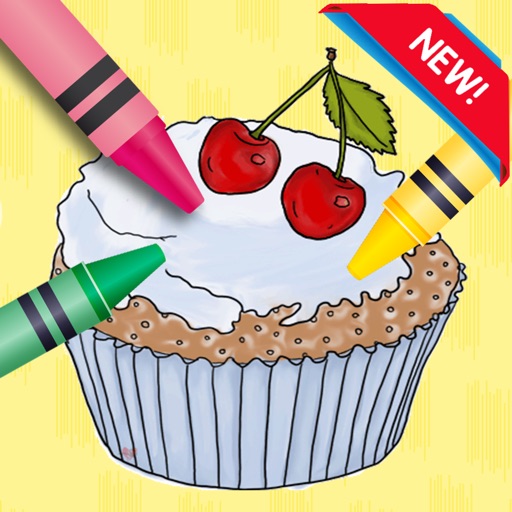 Color ME: Bakery Cup cake Pop Maker Kids Coloring iOS App