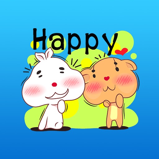 Bear And Bunny Are Closest Friends Stickers icon