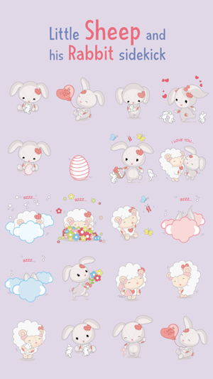 Little Sheep and his Rabbit Sidekick - Stickers(圖5)-速報App