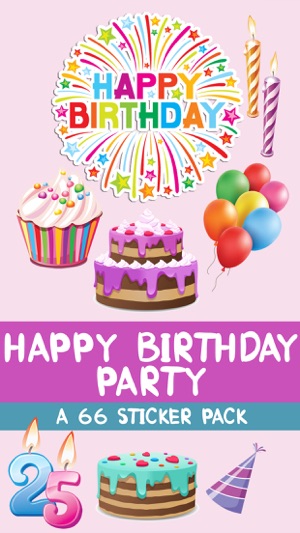 Happy Birthday Party Sticker Pack