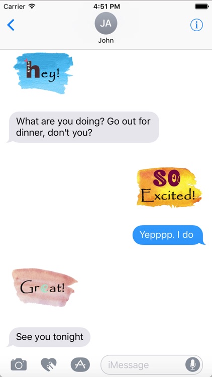 Colorful Text Emoji Pack for iMessage