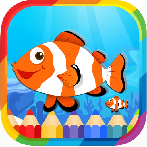 Ocean Animals Coloring Books-Learning Game for Kid iOS App