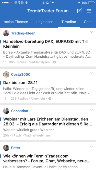 TerminTrader Forum screenshot 3