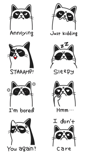 Angry Cat Stickers