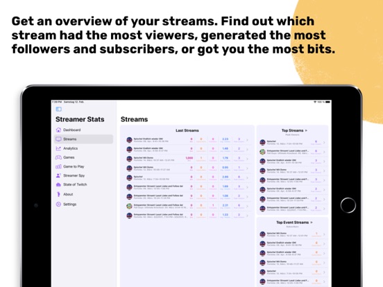 Streamer Stats: Twitch tracker screenshot 2