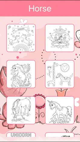 Game screenshot Coloring Book of Horses for Kids: Learn to color hack