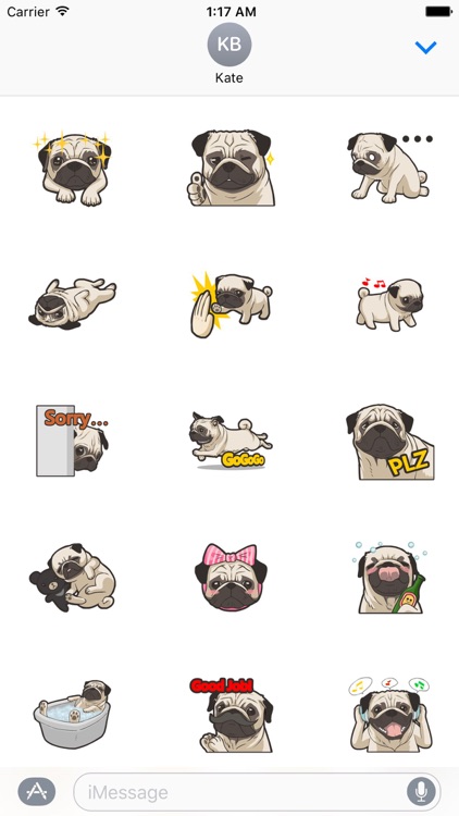 Pug Dogs Stickers