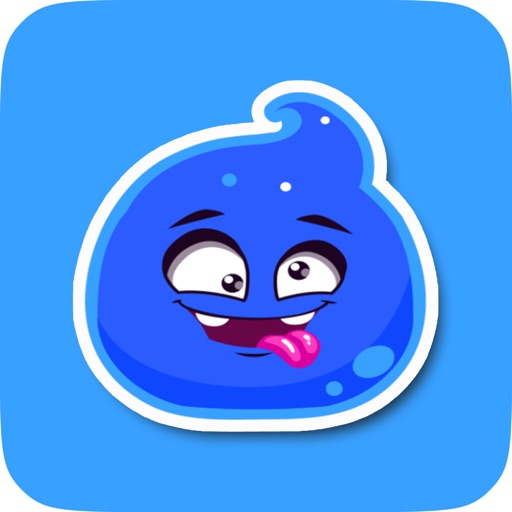 Blue Jelly Cute Animated Stickers for Messaging icon