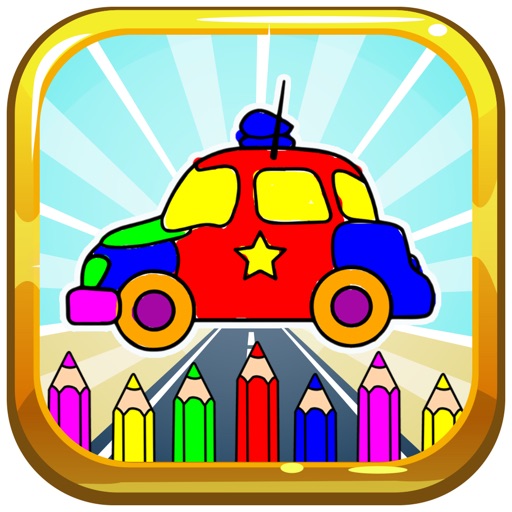 Coloring Book Cars and Trucks For Kids Game Icon