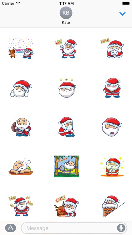 Animated Sticker Of Santa Claus And His Reindeer