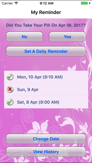 MyReminder - birth control pill tracker