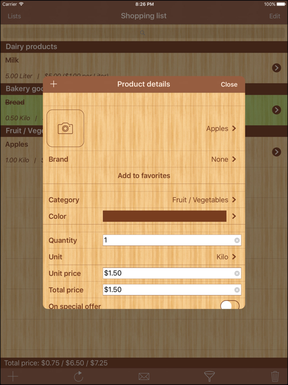 ShoppingList Pro Edition screenshot 3