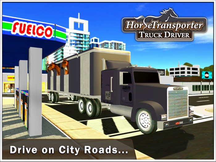 Transportista caballos conductor camiones y carga