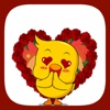 Valentine's Chicken Stickers