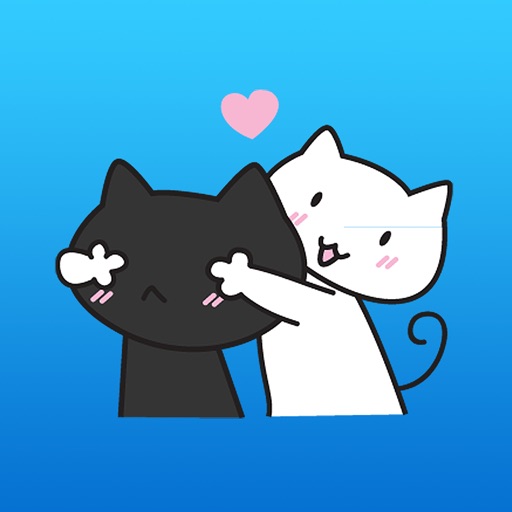 Black and White Couple Cat icon
