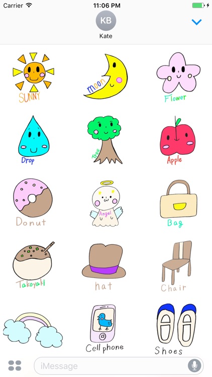 The Cute English Stickers