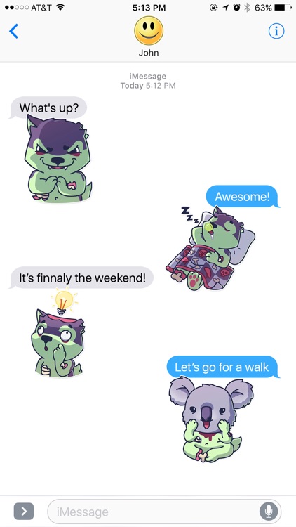 Funny Zombie Wolf Stickers