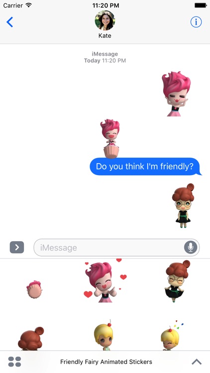 Friendly Fairy Animated Emoji Stickers