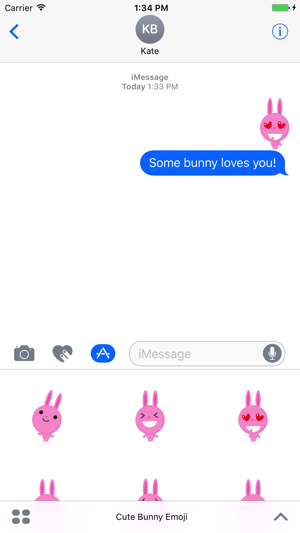 Cute Bunny Emoji Pack(圖1)-速報App